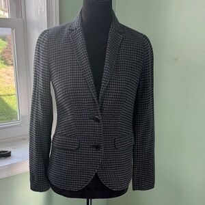 Tommy Hilfiger Black and Gray Houndstooth Blazer size 0